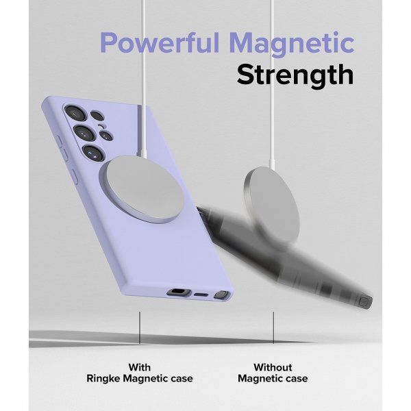 Ringke Samsung Galaxy S24 Ultra Cover Silicone Magnetic Lavender