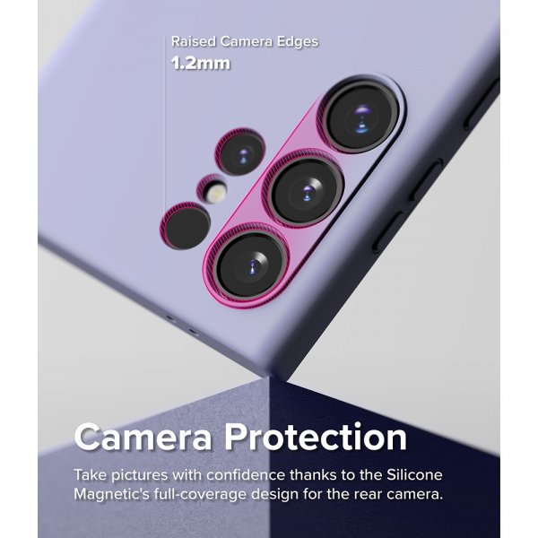 Ringke Samsung Galaxy S24 Ultra Cover Silicone Magnetic Lavender