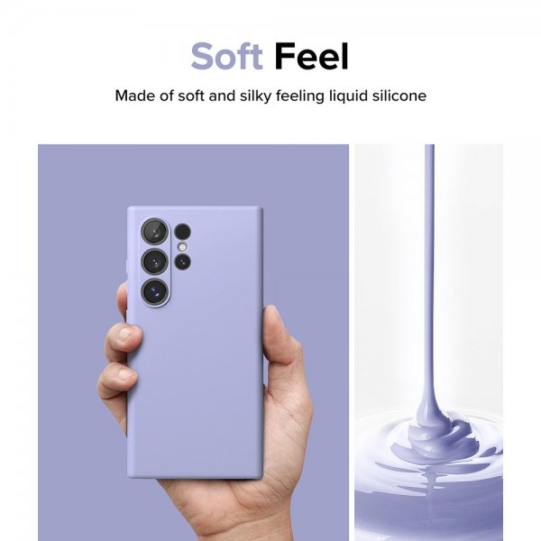 Ringke Samsung Galaxy S24 Ultra Cover Silicone Magnetic Lavender