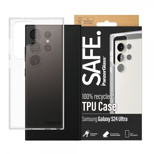SAFE by PanzerGlass Samsung Galaxy S24 Ultra Cover Soft TPU Cover Transparent