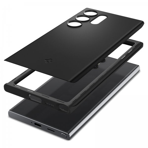 Spigen Samsung Galaxy S24 Ultra Cover Tynd Pasform Sort