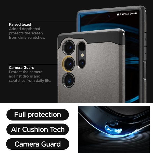 Spigen Samsung Galaxy S24 Ultra Cover Tough Armor Gunmetal