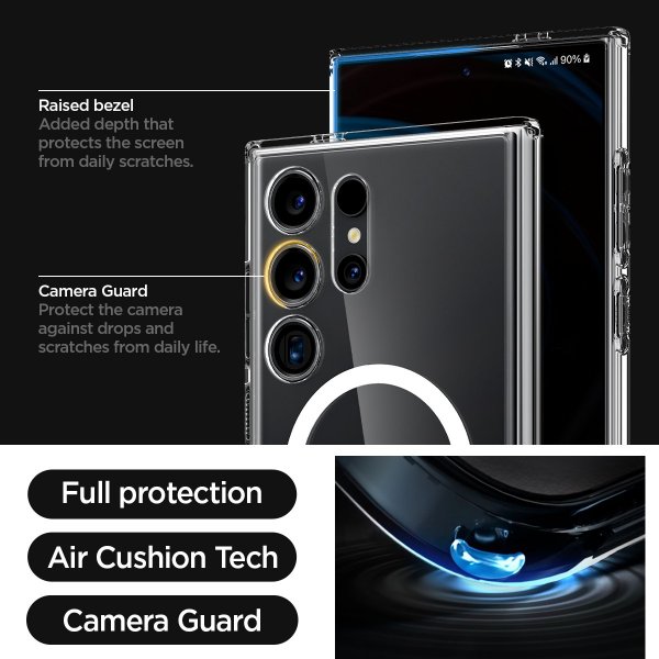 Spigen Samsung Galaxy S24 Ultra Cover Ultra Hybrid Metal Ring MagFit