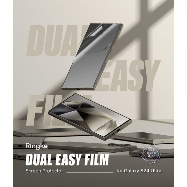 Ringke Samsung Galaxy S24 Ultra Skærmbeskyttelse Dual Easy Film 2-pak