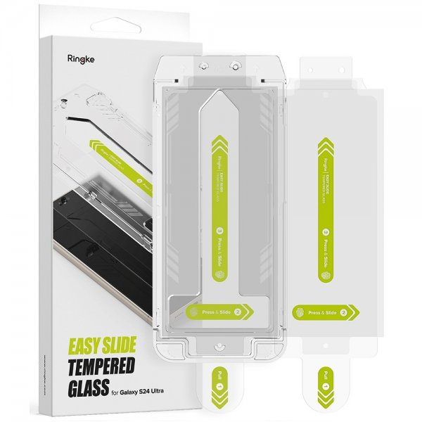 Ringke Samsung Galaxy S24 Ultra Skærmbeskyttelse Easy Slide 2-pak