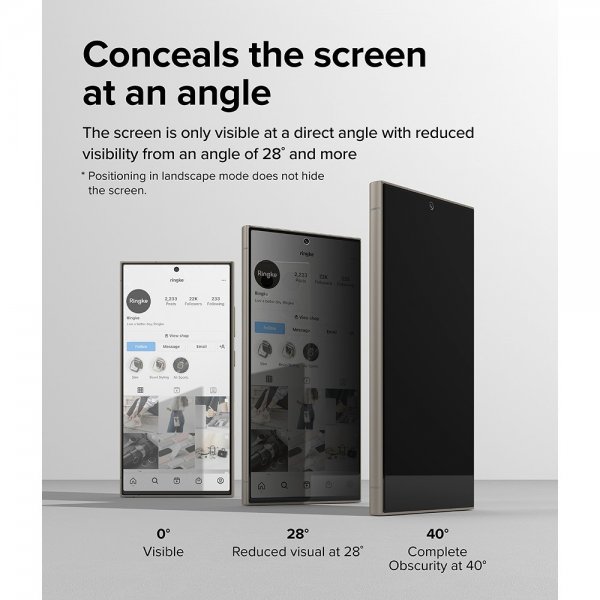 Ringke Samsung Galaxy S24 Ultra Skærmbeskytter Easy Slide Privacy 2-pak