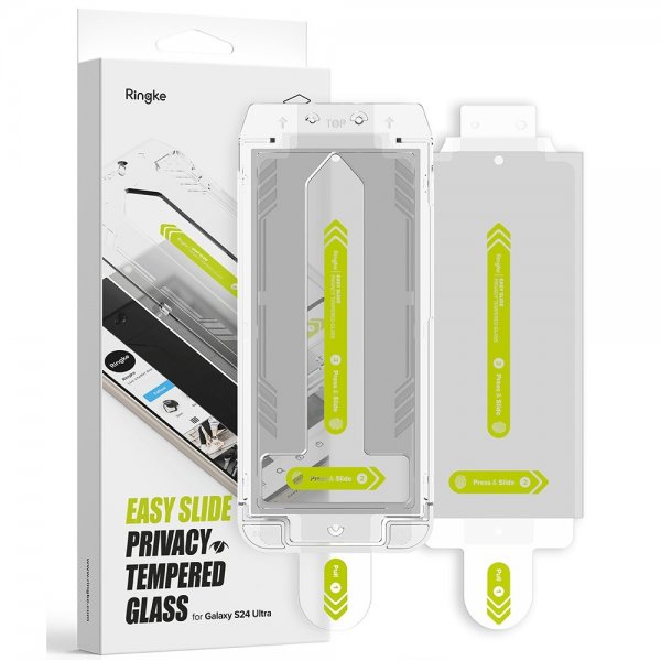 Ringke Samsung Galaxy S24 Ultra Skærmbeskytter Easy Slide Privacy 2-pak