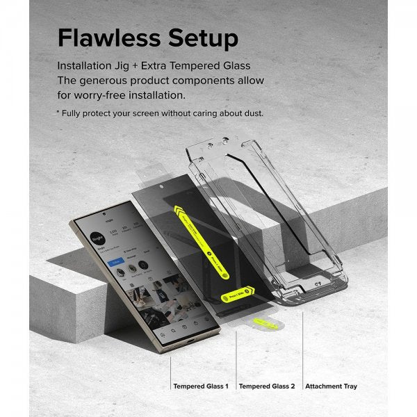 Ringke Samsung Galaxy S24 Ultra Skærmbeskytter Easy Slide Privacy 2-pak