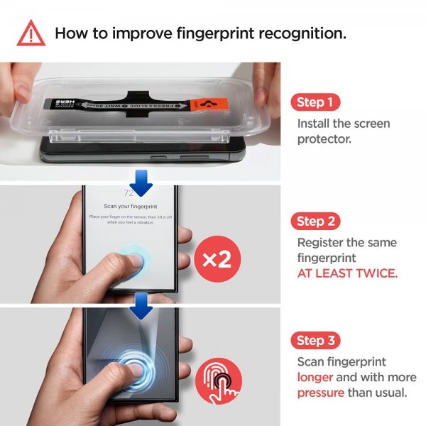 Spigen Samsung Galaxy S24 Ultra Skærmbeskytter GLAS.tR EZ Fit Privacy 2-pak