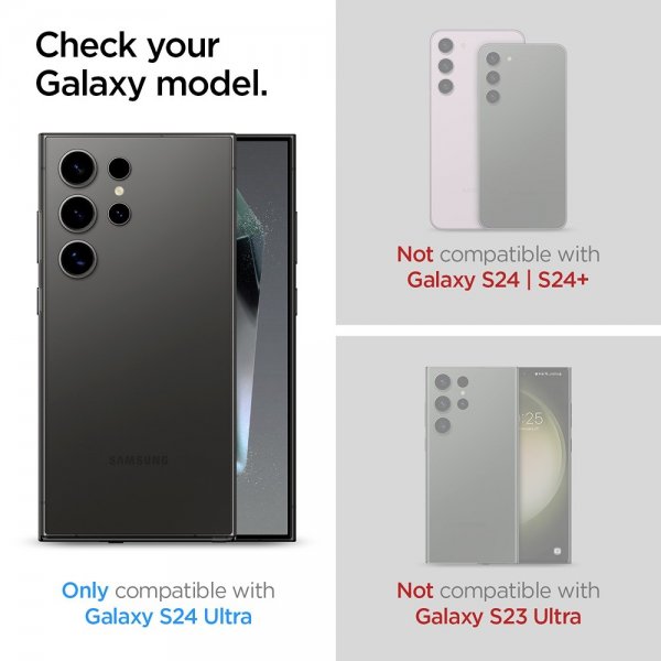 Spigen Samsung Galaxy S24 Ultra Skærmbeskytter GLAS.tR EZ Fit Privacy 2-pak