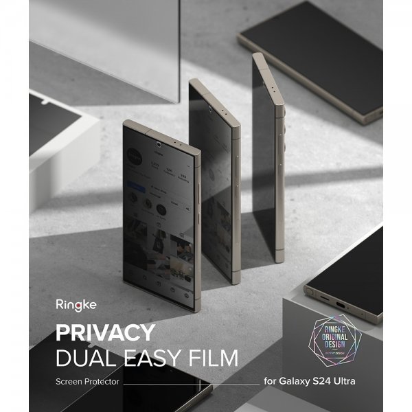 Ringke Samsung Galaxy S24 Ultra Skærmbeskyttelse Privacy Dual Easy Film