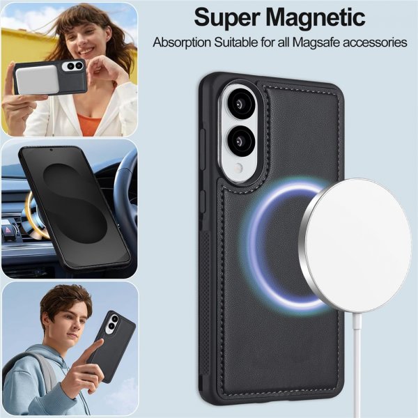Nordic Covers Samsung Galaxy S25 Edge Etui med aftageligt MagSafe-cover Raven Black