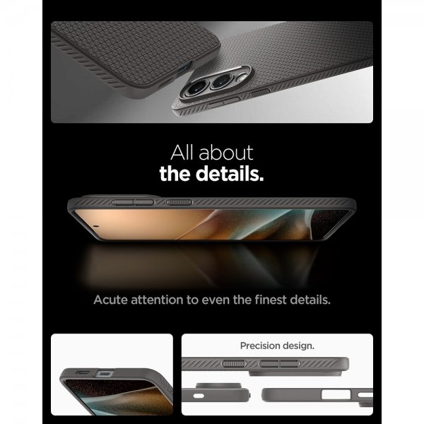 Spigen Samsung Galaxy S25 Edge Cover Liquid Air Marble Gray
