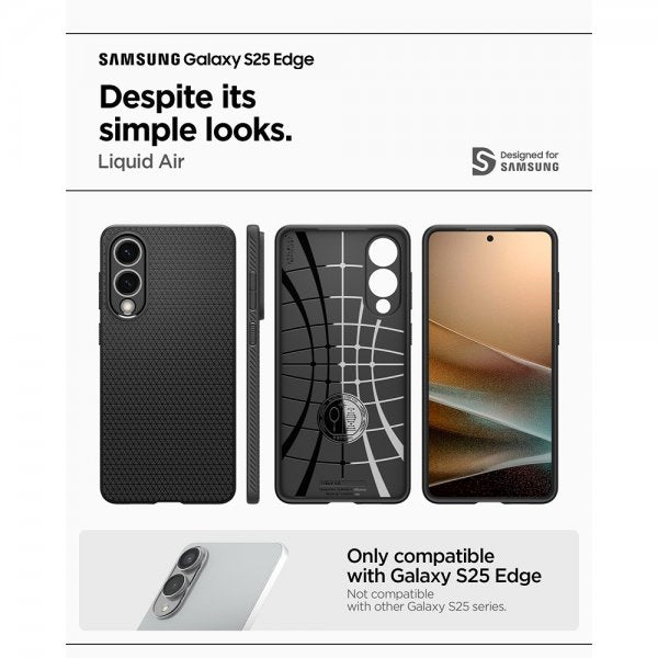 Spigen Samsung Galaxy S25 Edge Cover Liquid Air Mat Sort