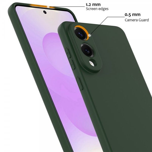 Samsung Galaxy S25 Edge Cover med Strop Silikone MagSafe Mørkegrøn