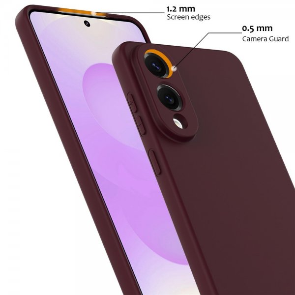 Samsung Galaxy S25 Edge Cover med Strop Silikone MagSafe Vinrød