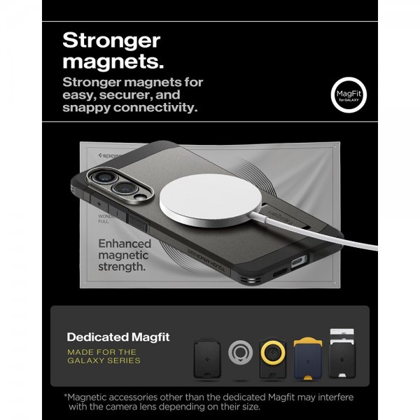 Spigen Samsung Galaxy S25 Edge Cover Tough Armor MagFit Gunmetal