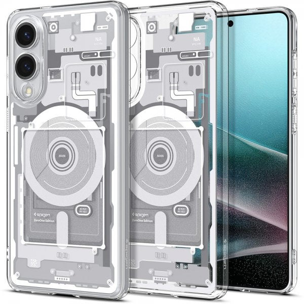 Spigen Samsung Galaxy S25 Edge Cover Ultra Hybrid Zero One MagFit Hvid