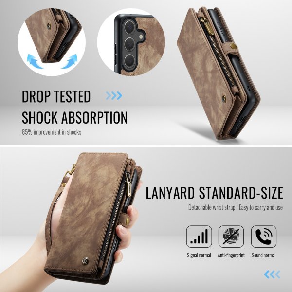 CaseMe Samsung Galaxy S25 FE Etui 008 Series Aftageligt Cover Brun