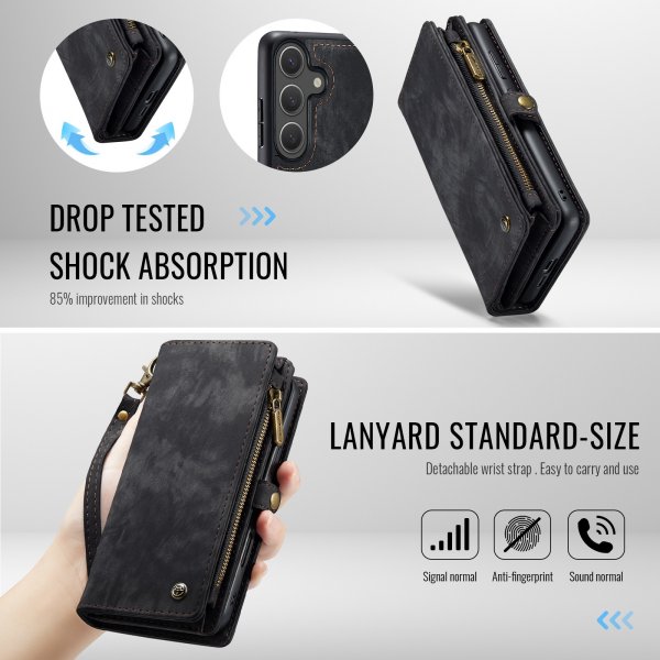 CaseMe Samsung Galaxy S25 FE Cover 008 Series Aftageligt Cover Sort