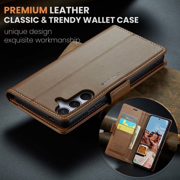 CaseMe Samsung Galaxy S25 FE Etui 023 Series Brun