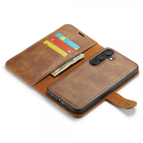 Dg.Ming Samsung Galaxy S25 FE Etui med Aftageligt Cover Brun