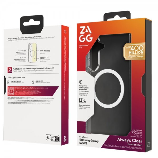 ZAGG Samsung Galaxy S25 FE Cover Crystal Palace Snap Transparent