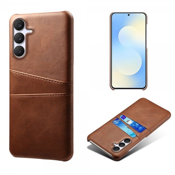 Samsung Galaxy S25 FE Cover med to Kortlommer Mørkebrun
