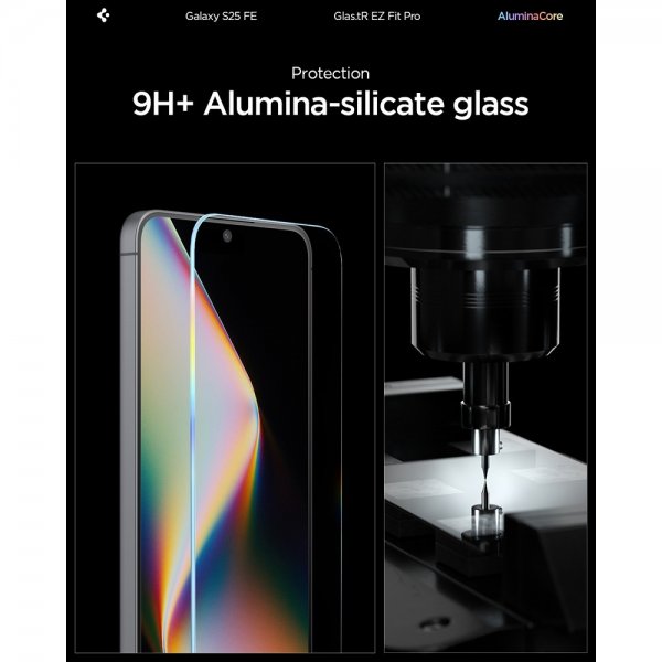 Spigen Samsung Galaxy S25 FE Skærmbeskytter GLAS.tR EZ Fit Pro 2-pak