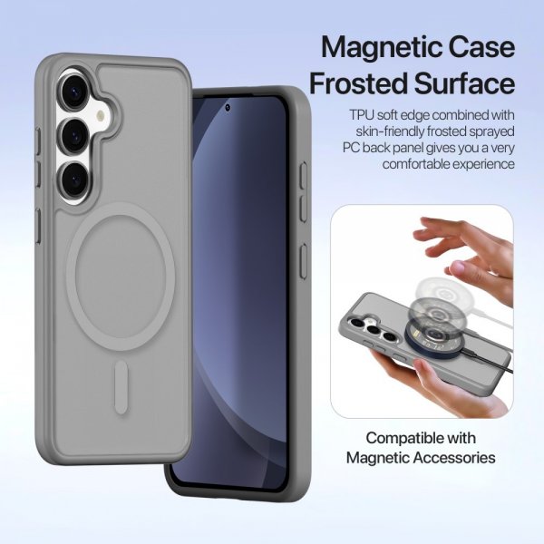 Dux Ducis Samsung Galaxy S25 Cover 2-i-1 Lawa Series MagSafe Grå