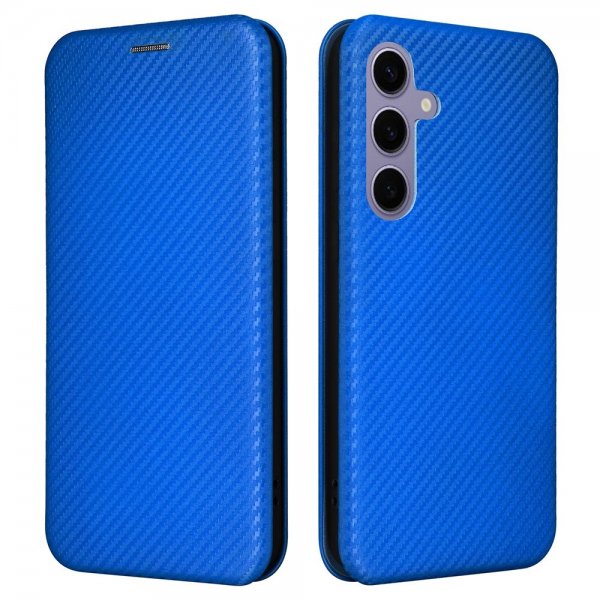 Samsung Galaxy S25 Cover Kulfibertekstur Blå