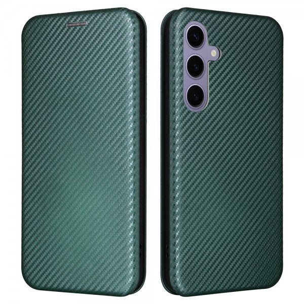 Samsung Galaxy S25 Cover Kulfibertekstur Grøn