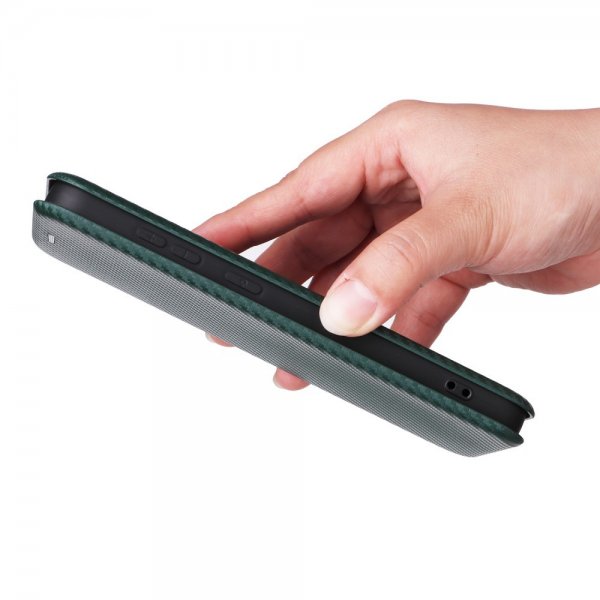 Samsung Galaxy S25 Cover Kulfibertekstur Grøn