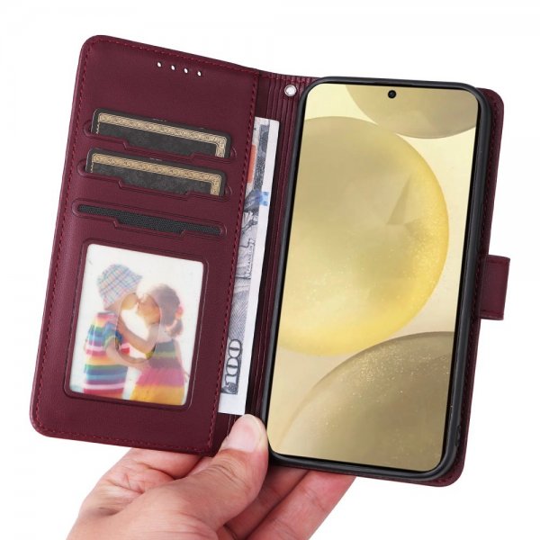 Betopnice Samsung Galaxy S25 Etui med Aftageligt Cover 005 Rød
