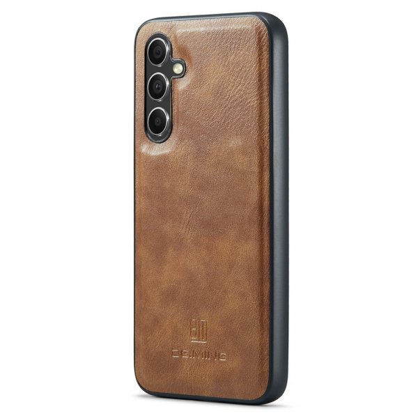 Dg.Ming Samsung Galaxy S25 Etui med Aftageligt Cover Brun