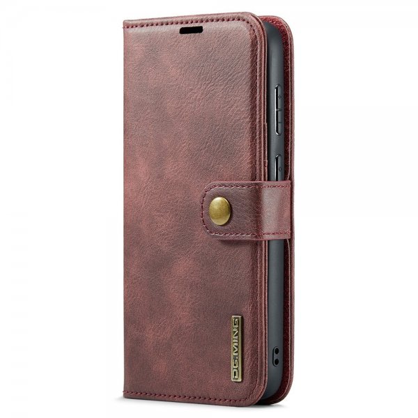 Dg.Ming Samsung Galaxy S25 Etui med Aftageligt Cover Rød