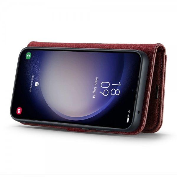 Dg.Ming Samsung Galaxy S25 Etui med Aftageligt Cover Rød