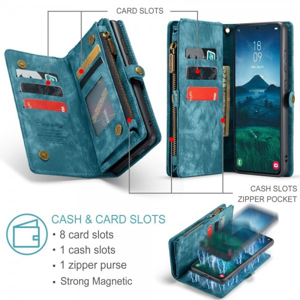 CaseMe Samsung Galaxy S25 Plus Etui 008 Series Aftageligt Cover Blå