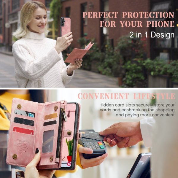 CaseMe Samsung Galaxy S25 Plus Etui 008 Series Aftageligt Cover Rosa