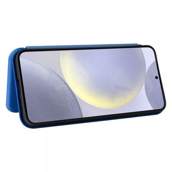 Samsung Galaxy S25 Plus Cover Kulfibertekstur Blå