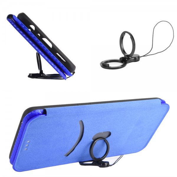 Samsung Galaxy S25 Plus Cover Kulfibertekstur Blå