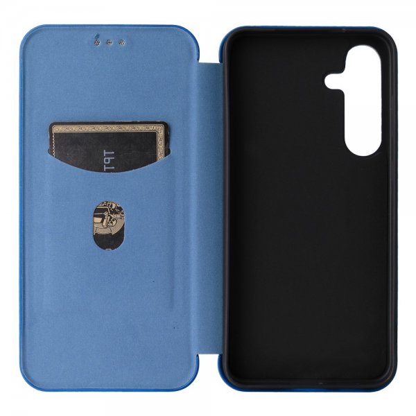 Samsung Galaxy S25 Plus Cover Kulfibertekstur Blå