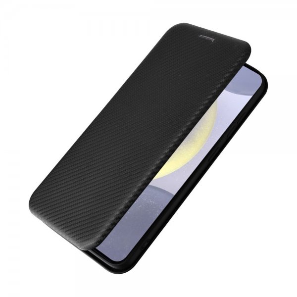 Samsung Galaxy S25 Plus Cover Kulfibertekstur Sort