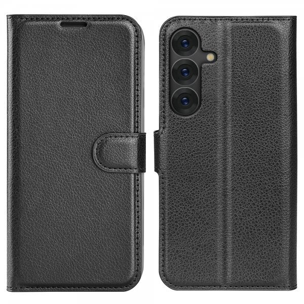 Samsung Galaxy S25 Plus Etui Litchi Sort