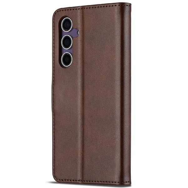 Lc.Imeeke Samsung Galaxy S25 Plus Etui med Kortlomme og Stativfunktion Mørkebrun