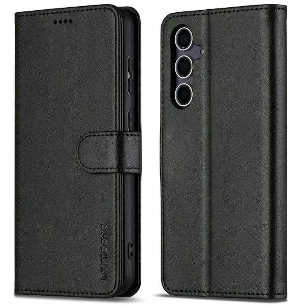 Lc.Imeeke Samsung Galaxy S25 Plus Etui med Kortlomme Stativfunktion Sort