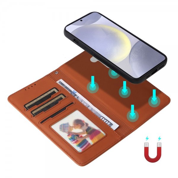 Betopnice Samsung Galaxy S25 Plus Cover med aftageligt etui 005 Brun