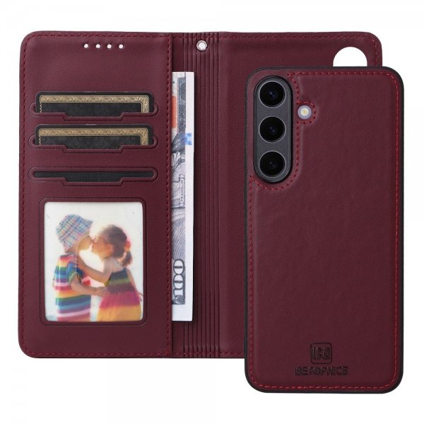 Betopnice Samsung Galaxy S25 Plus Etui med Aftageligt Cover 005 Rød