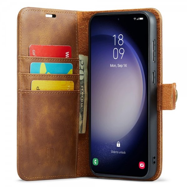 Dg.Ming Samsung Galaxy S25 Plus Etui med Aftageligt Cover Brun