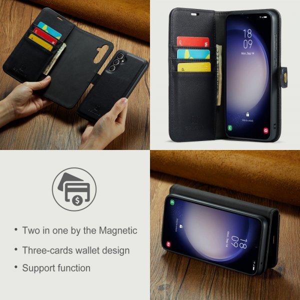 Dg.Ming Samsung Galaxy S25 Plus Etui med Aftageligt Cover Sort